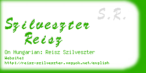 szilveszter reisz business card